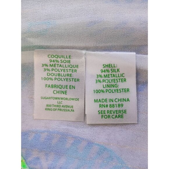 Lilly Pulitzer Women's White Silk Dusk Tank Top Size L - Picture 4 of 6